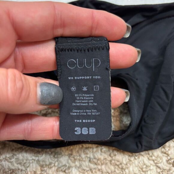 Ladies Cuup Brand The Scoop Micro Bra in‎ Black Size 36B - Picture 9 of 13